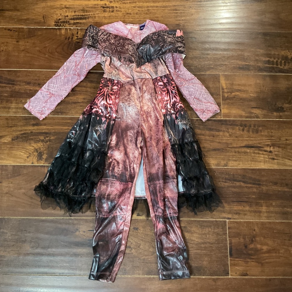 Disney Descendants 3 Audrey Costume Jumpsuit Pink Black Girls Small 4-6